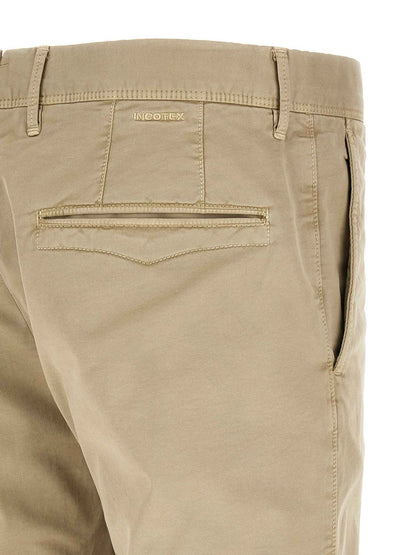 Beige Cotton Bermuda Shorts