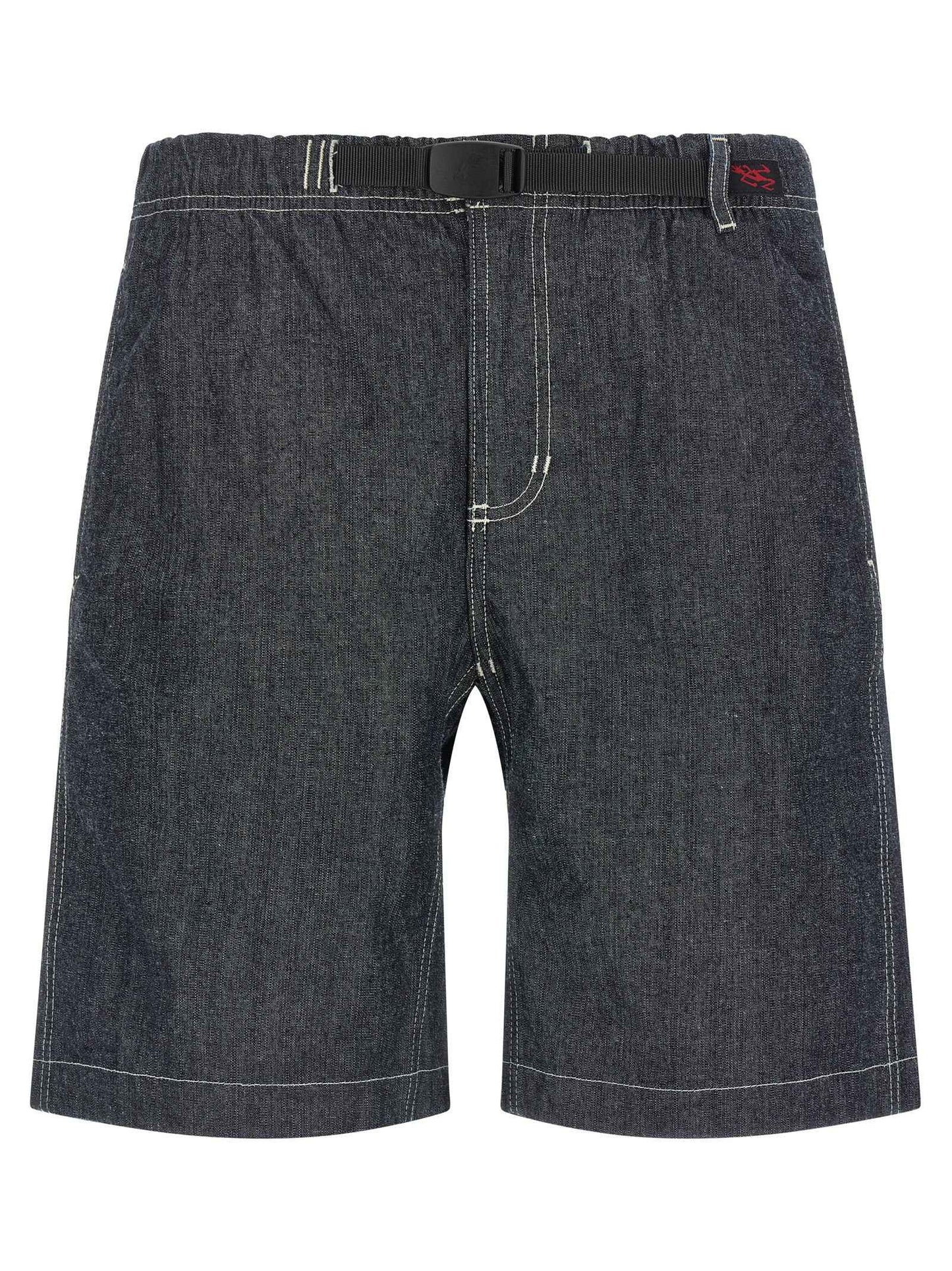 Blue Cotton Bermuda Shorts