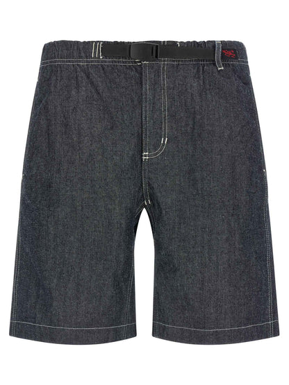 Blue Cotton Bermuda Shorts