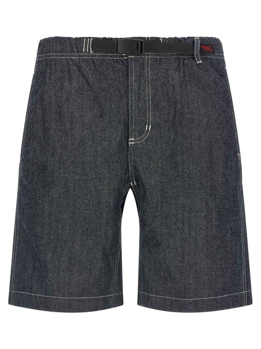 Blue Cotton Bermuda Shorts
