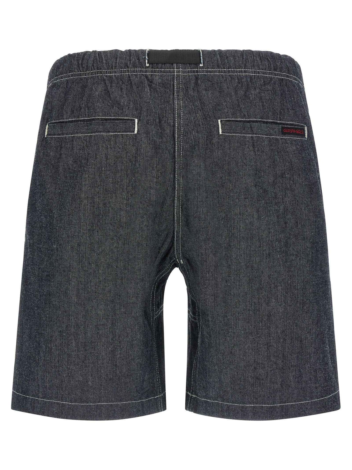 Blue Cotton Bermuda Shorts
