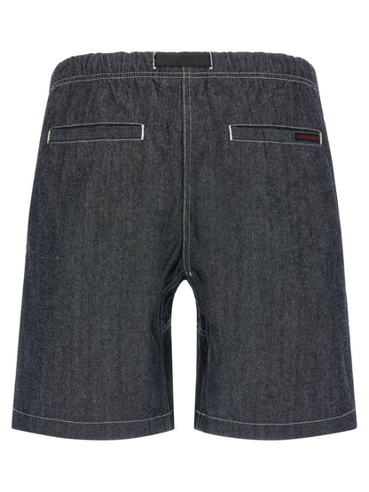 Blue Cotton Bermuda Shorts