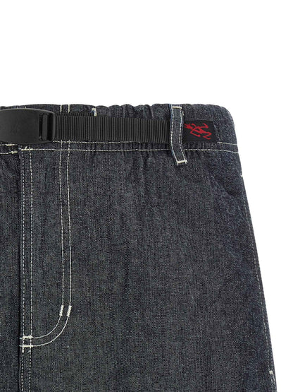 Blue Cotton Bermuda Shorts