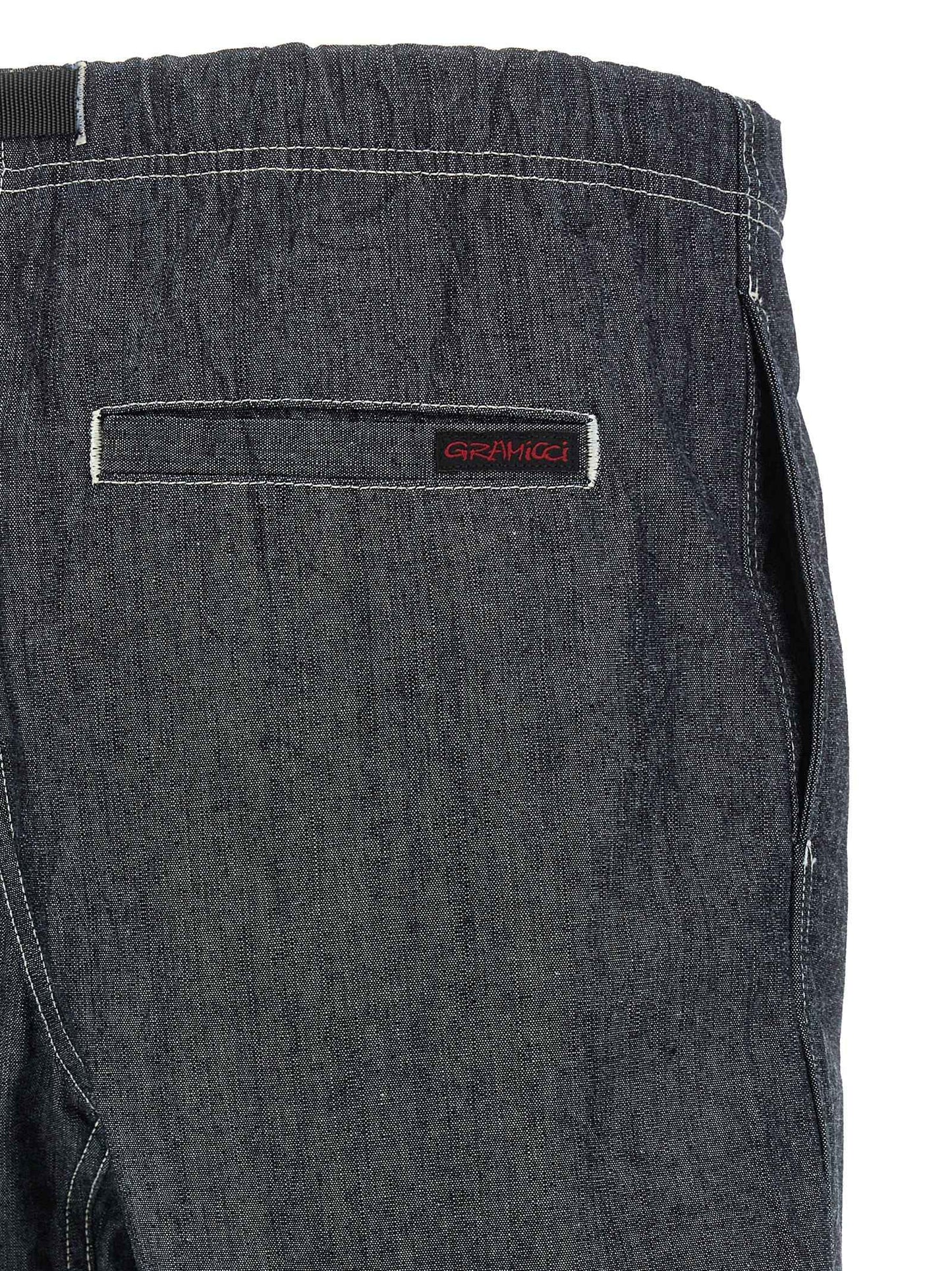 Blue Cotton Bermuda Shorts