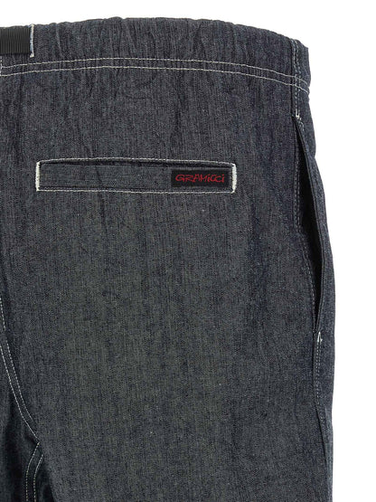 Blue Cotton Bermuda Shorts