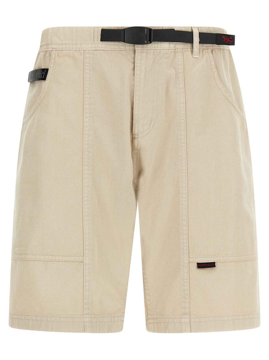 Beige Cotton Bermuda Shorts