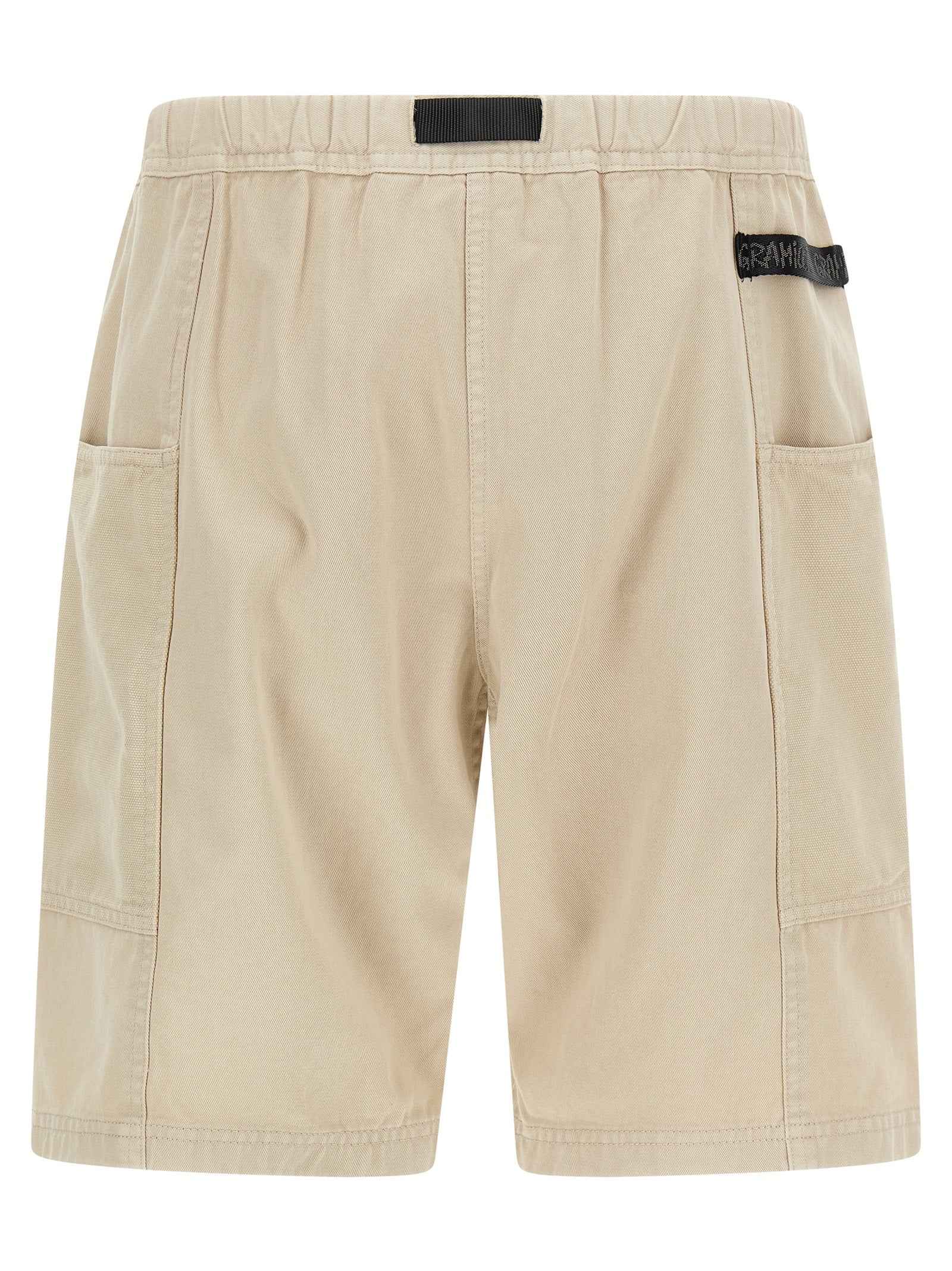 Beige Cotton Bermuda Shorts