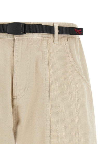 Beige Cotton Bermuda Shorts