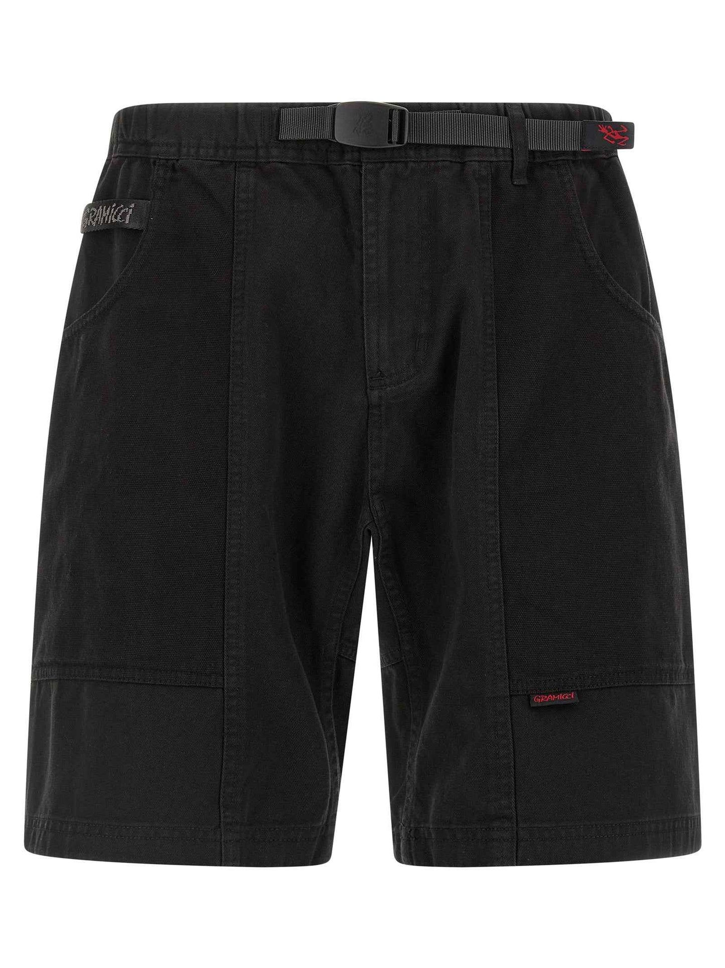 Black Cotton Bermuda Shorts