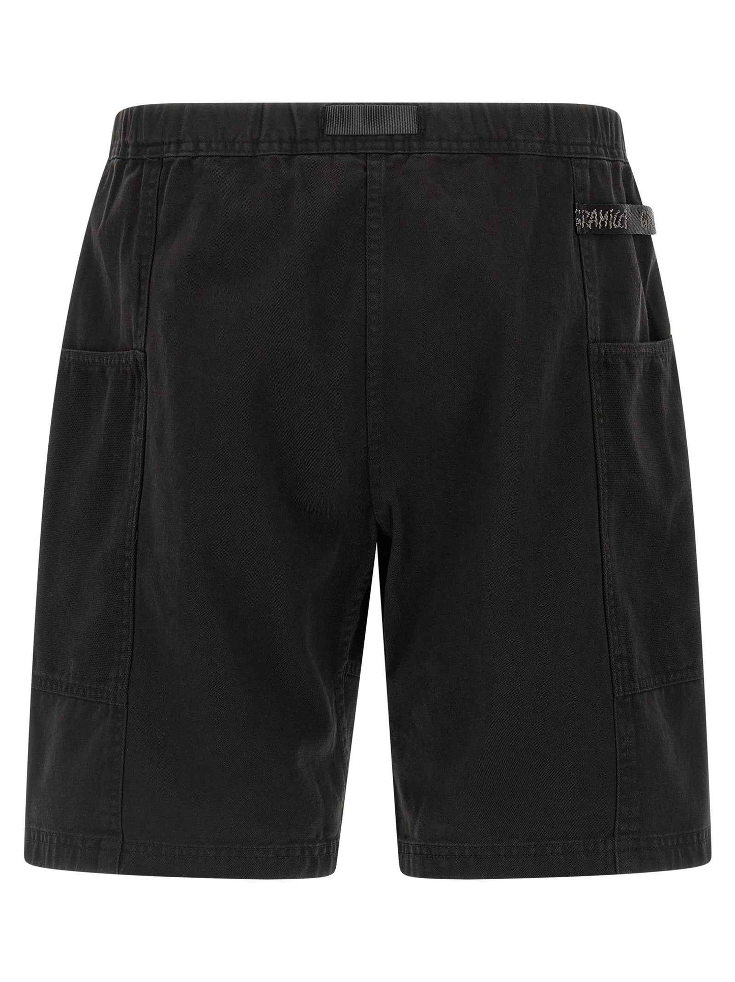 Black Cotton Bermuda Shorts