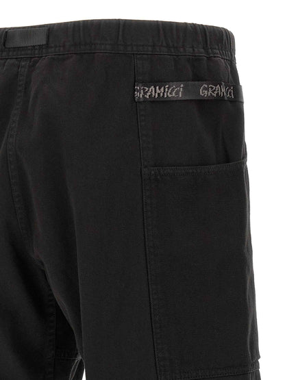 Black Cotton Bermuda Shorts