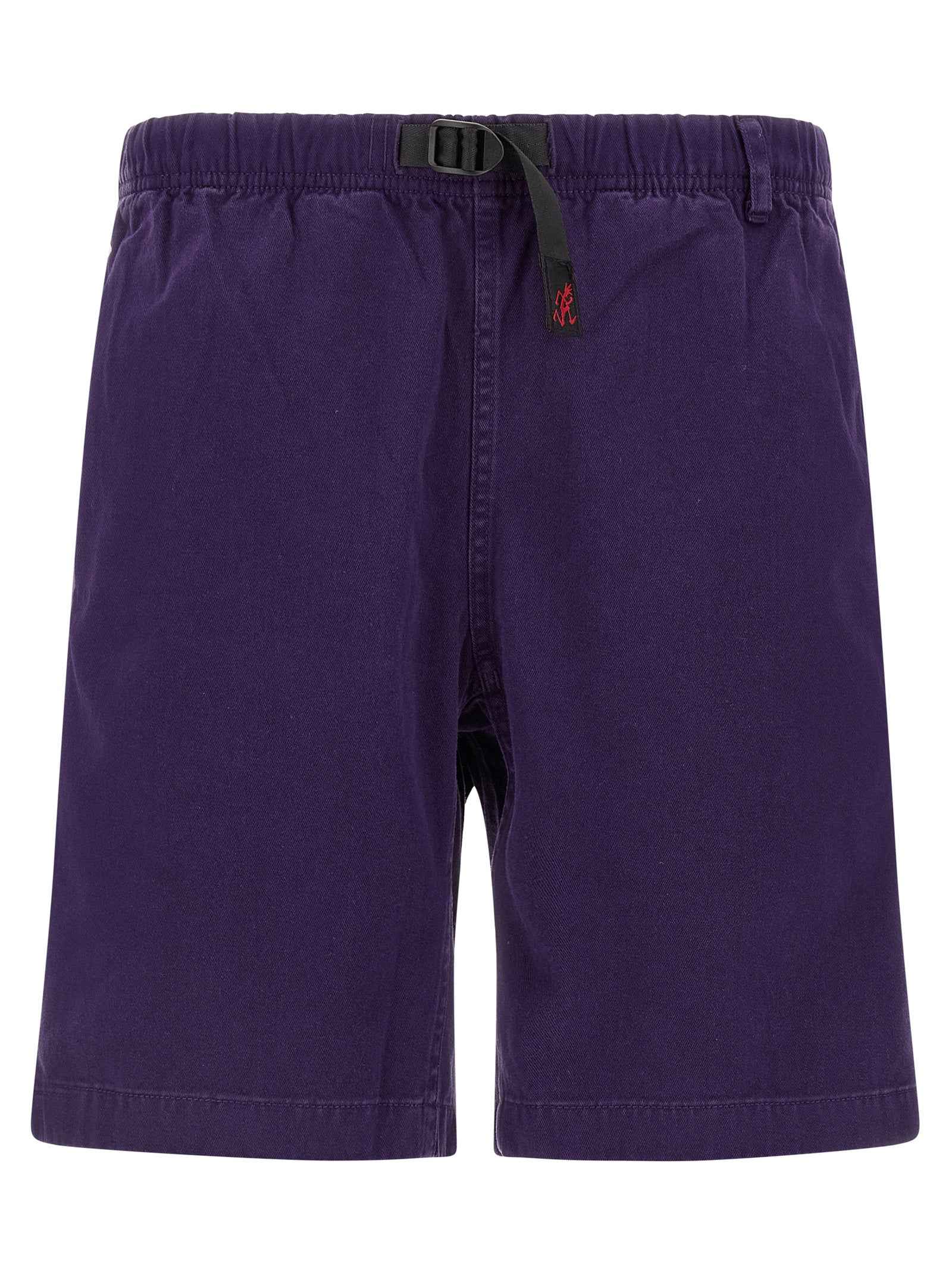 Purple Cotton Bermuda Shorts