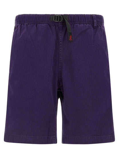 Purple Cotton Bermuda Shorts
