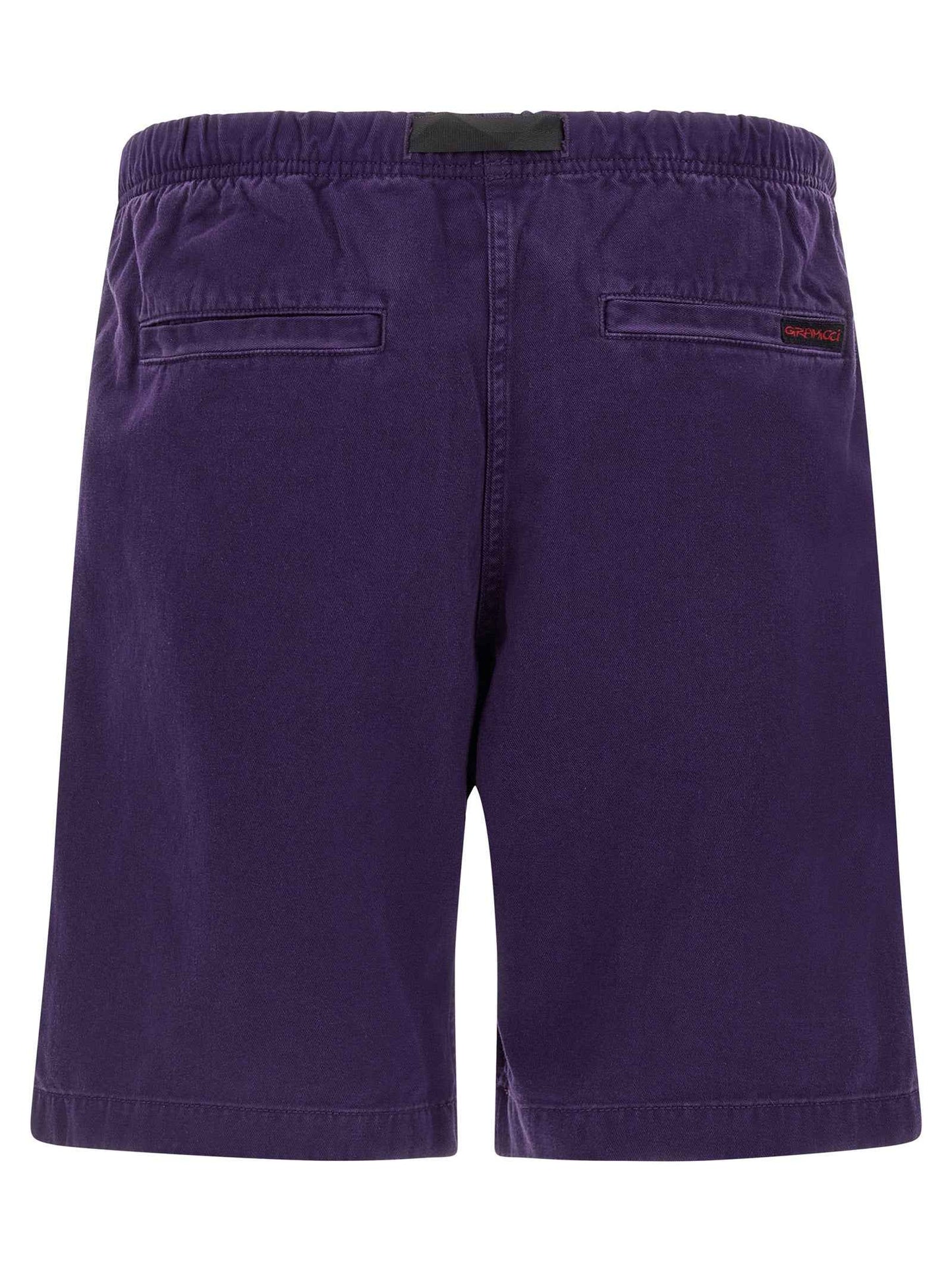 Purple Cotton Bermuda Shorts