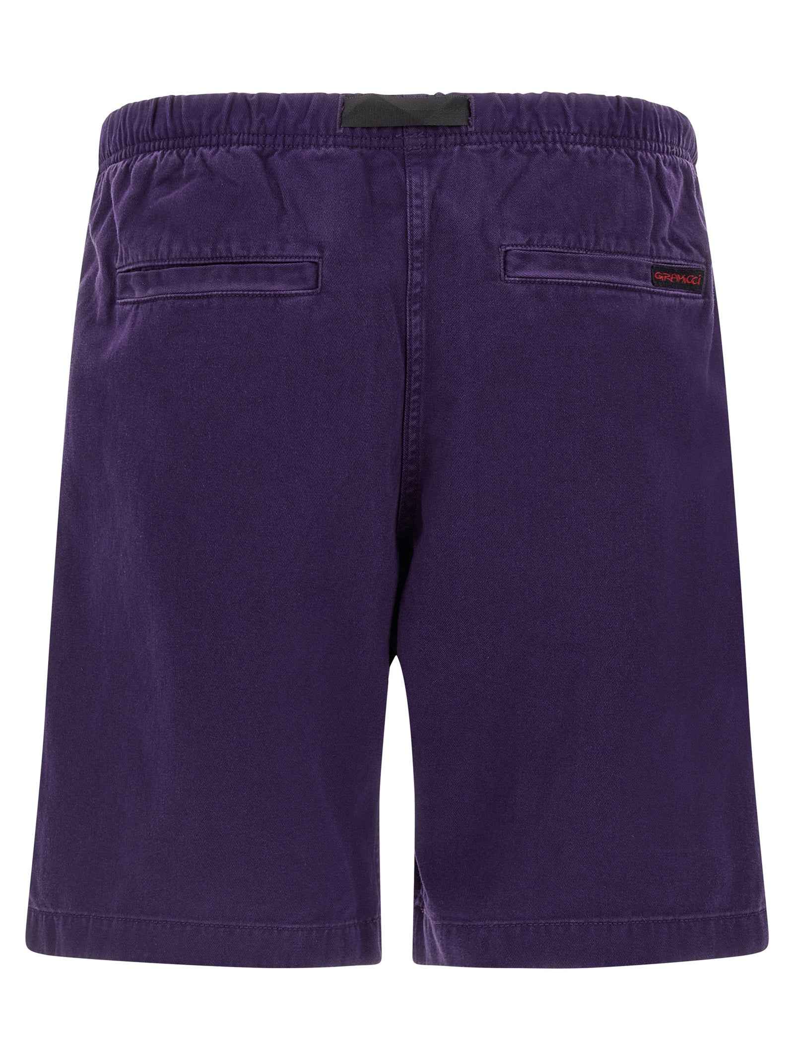 Purple Cotton Bermuda Shorts