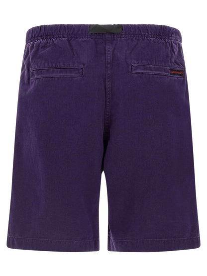 Purple Cotton Bermuda Shorts
