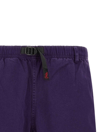 Purple Cotton Bermuda Shorts