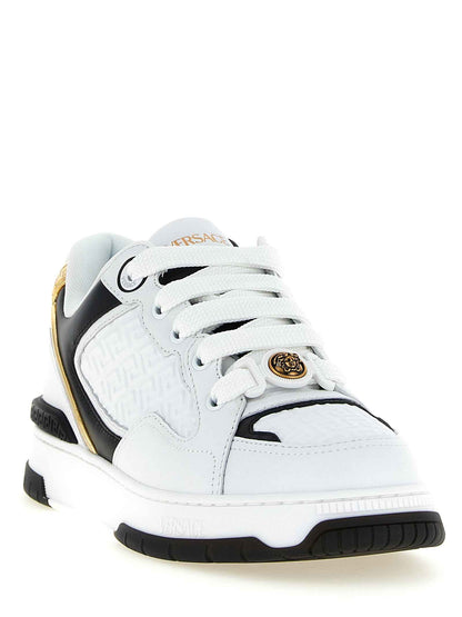 Bicolor Leather Low Top Sneakers