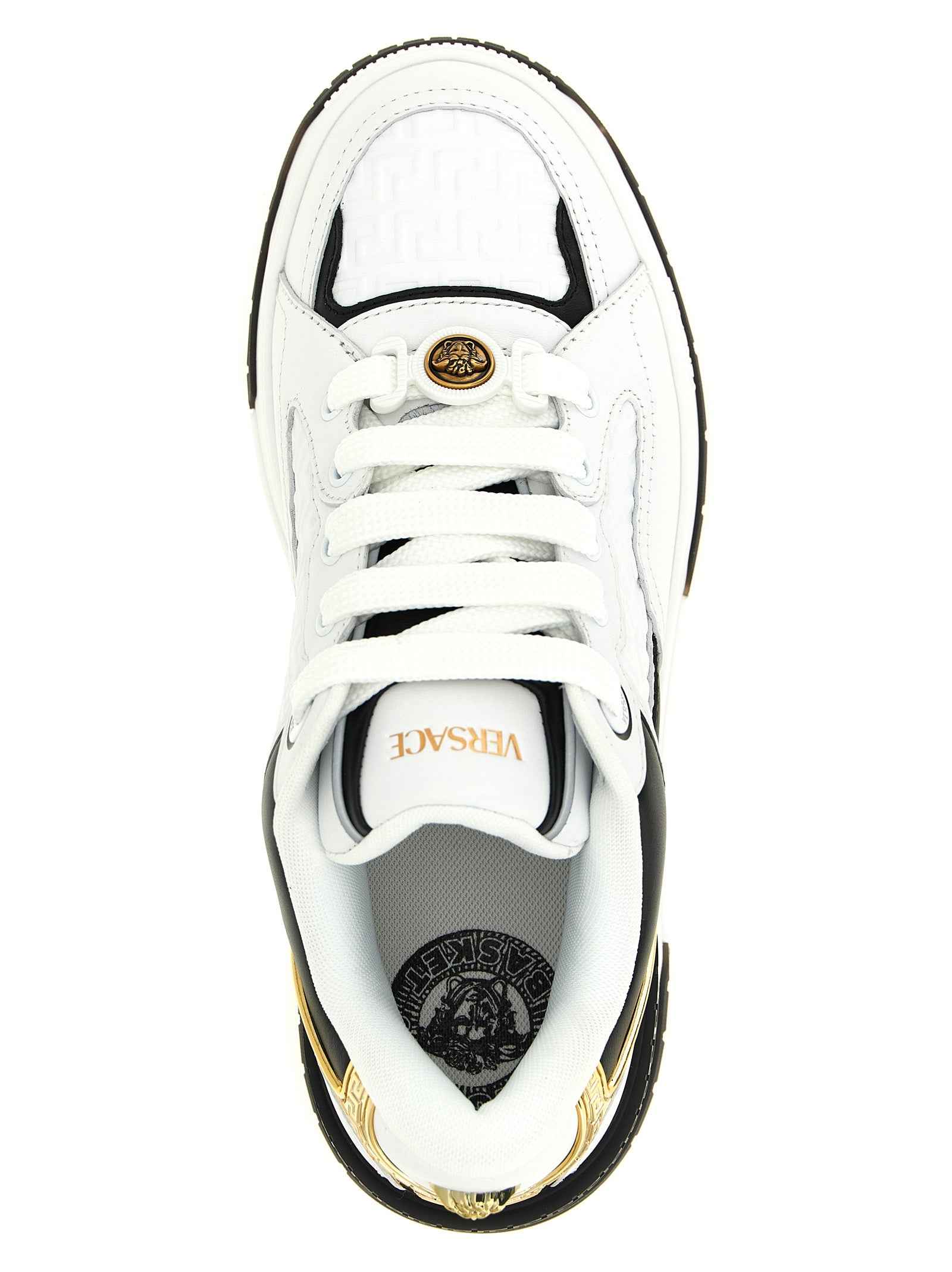Bicolor Leather Low Top Sneakers