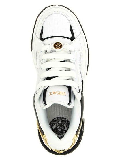 Bicolor Leather Low Top Sneakers