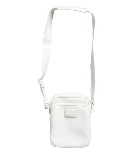White Logo Plaque Crossbody Shoulder Borse Men Bag