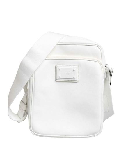 White Logo Plaque Crossbody Shoulder Borse Men Bag