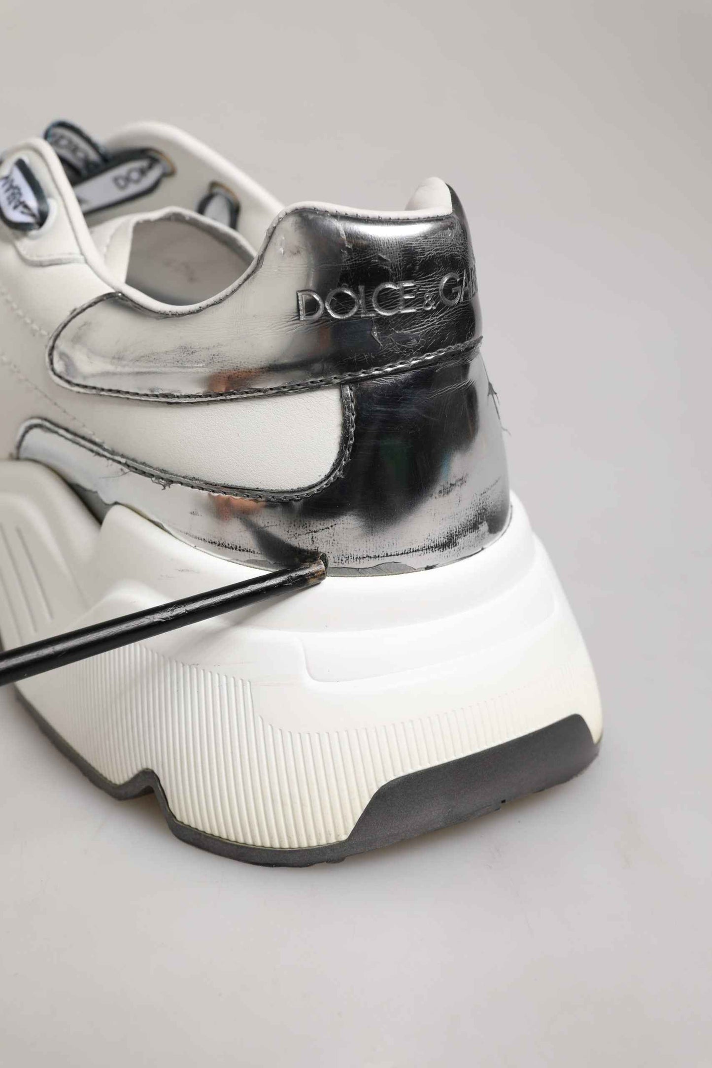 White Silver Daymaster Low Top Men Sneakers Shoes