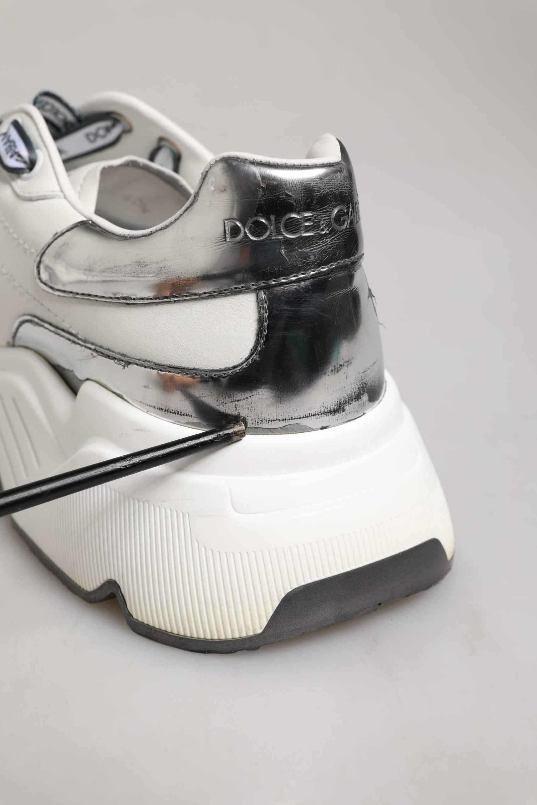 White Silver Daymaster Low Top Men Sneakers Shoes