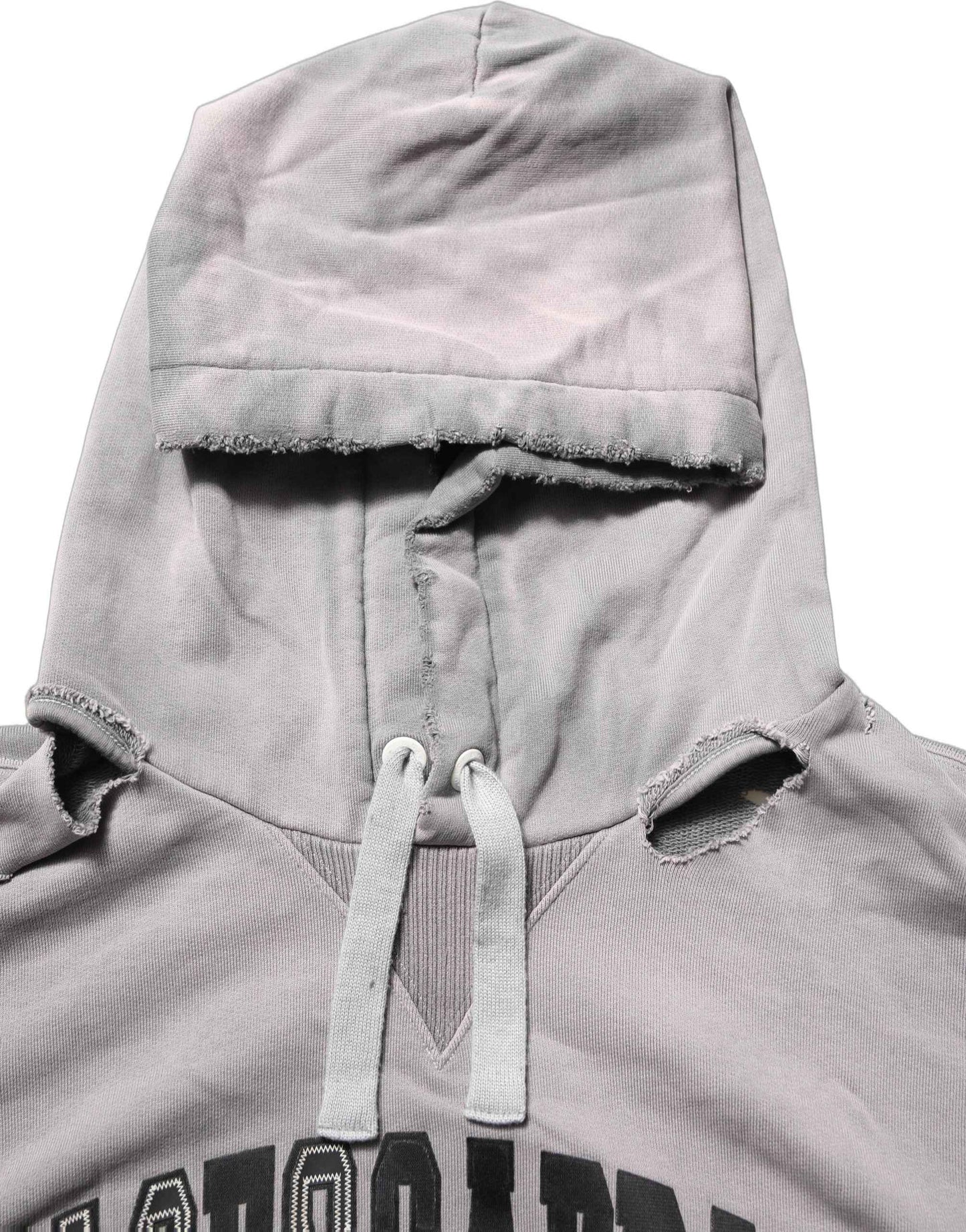 Gray Graphic Hooded Sweatshirt Men Sweater