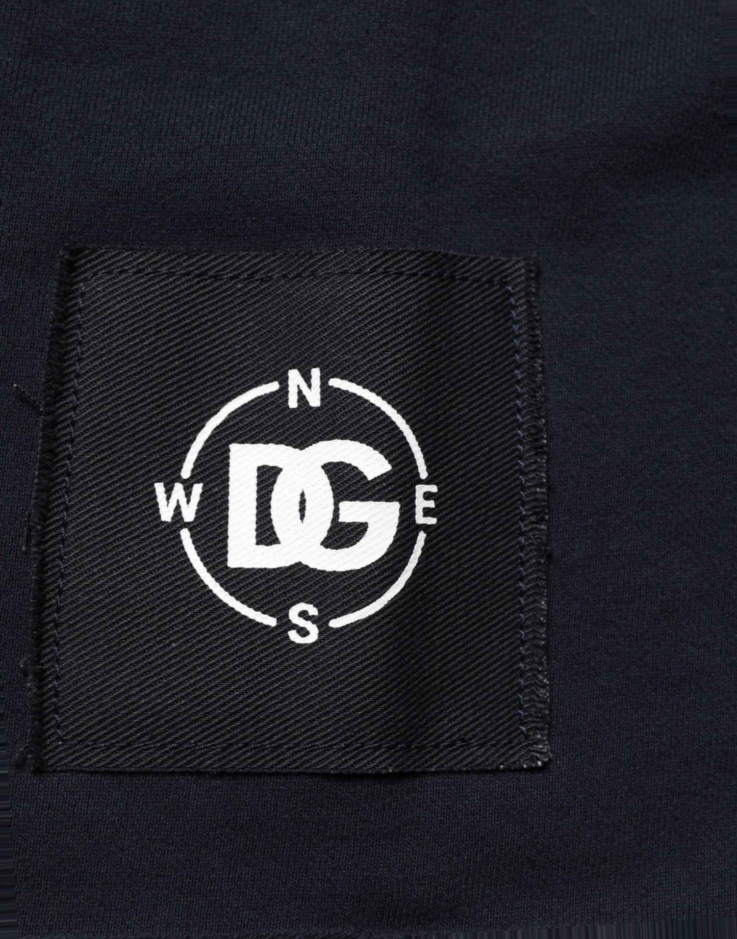 Dark Blue Logo Cotton Sweatshirt Sweater