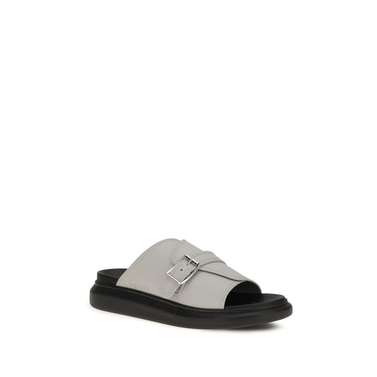 Gray Calf Leather Bos Taurus Platform Sandals