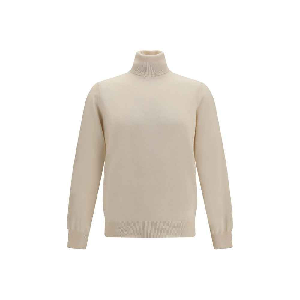 Beige Cashmere Turtleneck