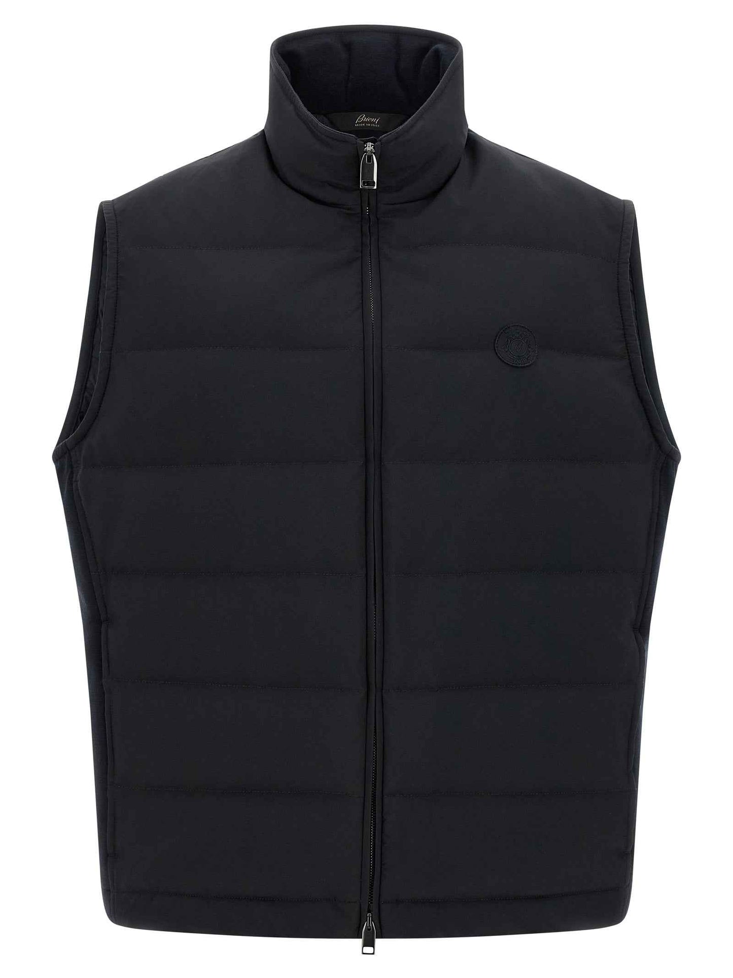 Blue Polyester Sleeveless Jacket