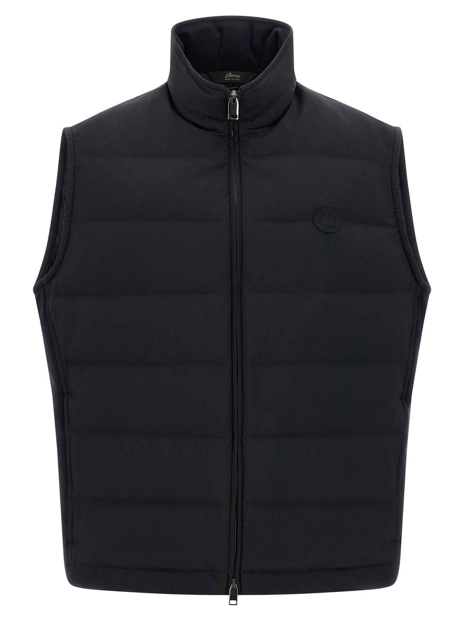 Blue Polyester Sleeveless Jacket
