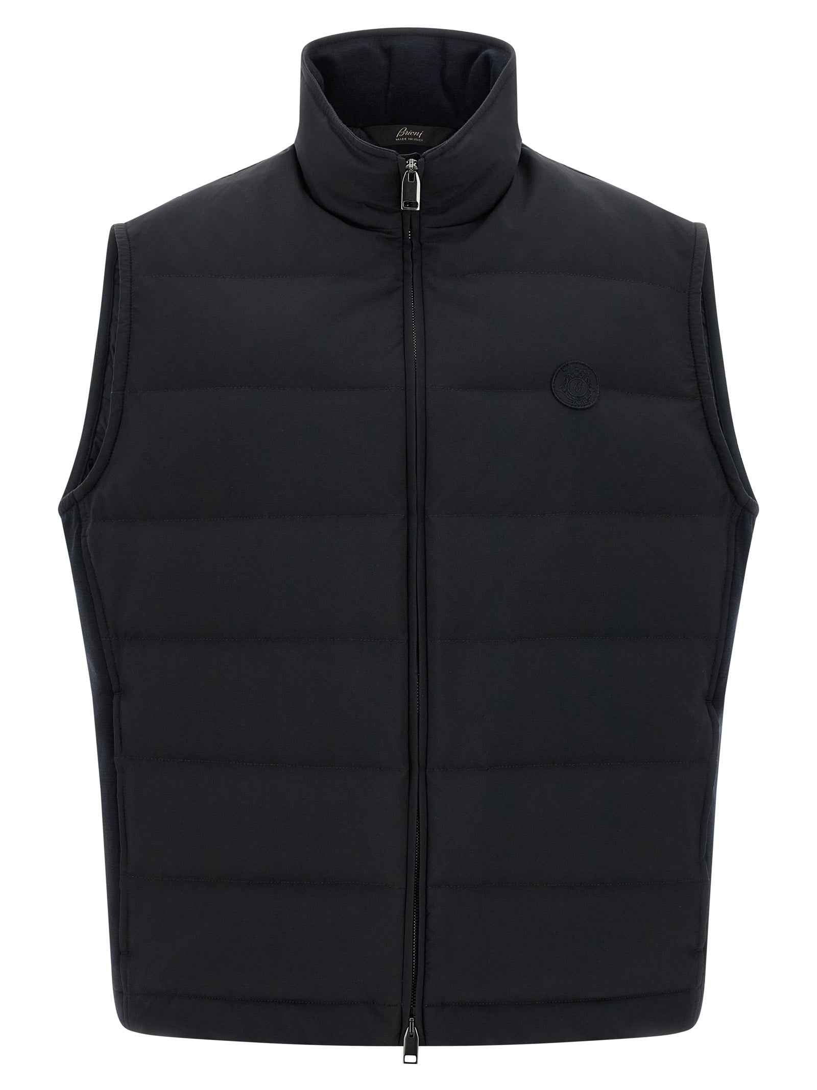 Blue Polyester Sleeveless Jacket