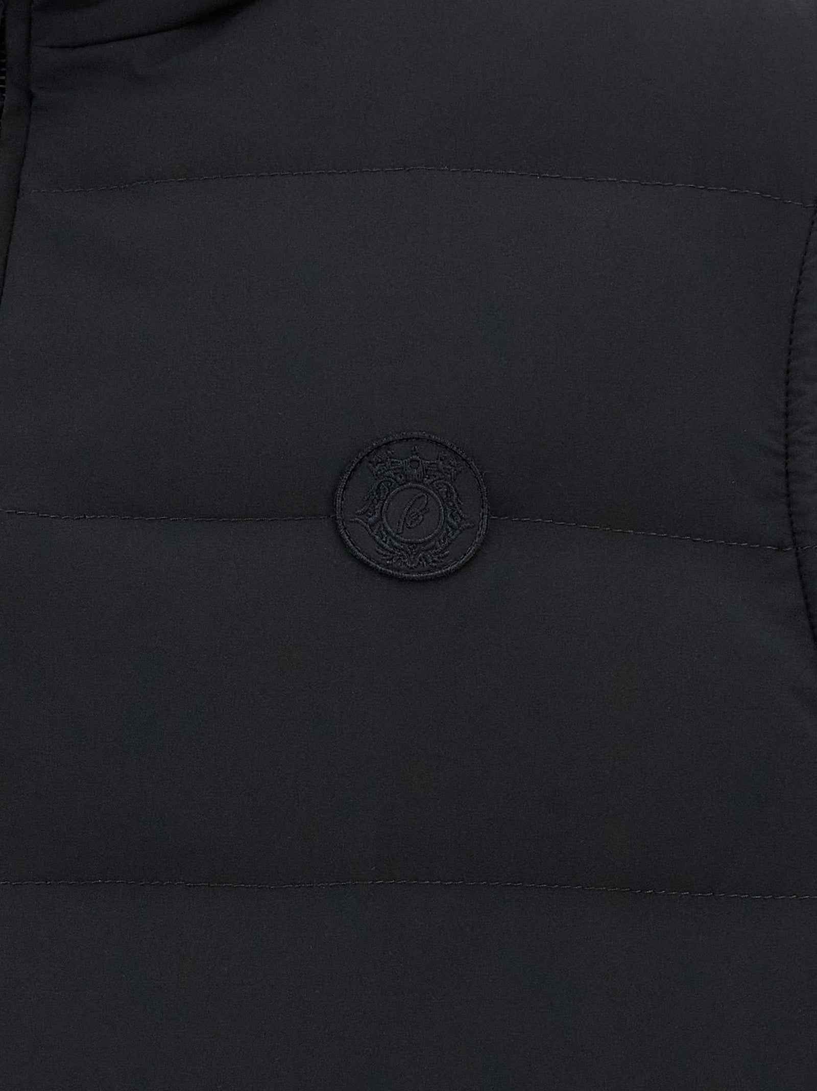 Blue Polyester Sleeveless Jacket