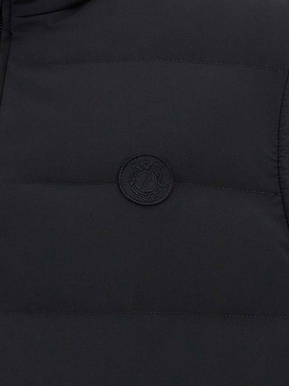 Blue Polyester Sleeveless Jacket