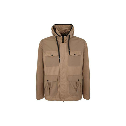 Brown Cotton Shell Jacket