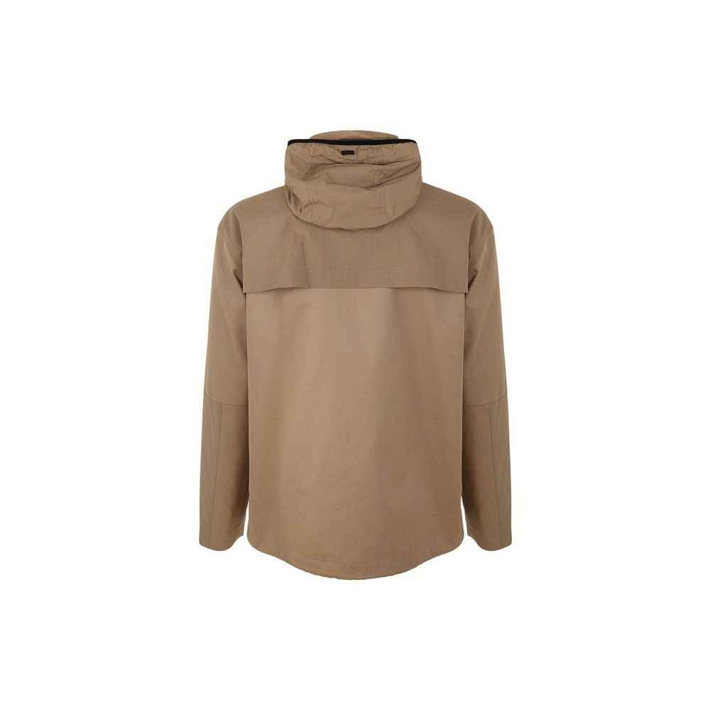 Brown Cotton Shell Jacket