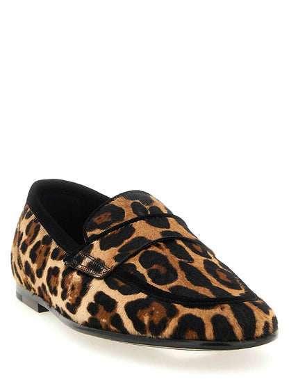 Brown Calfskin Slip-On Loafers