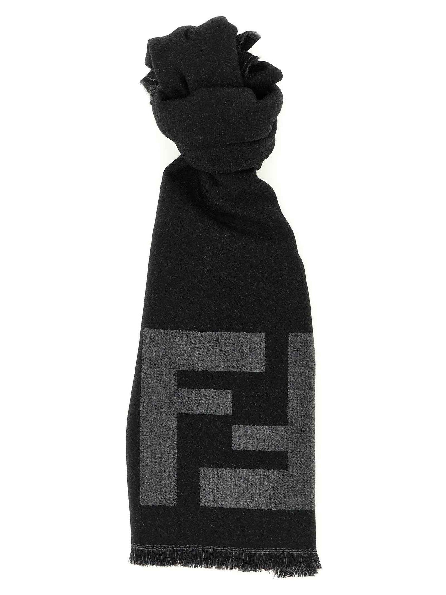 Black Virgin Wool Scarf