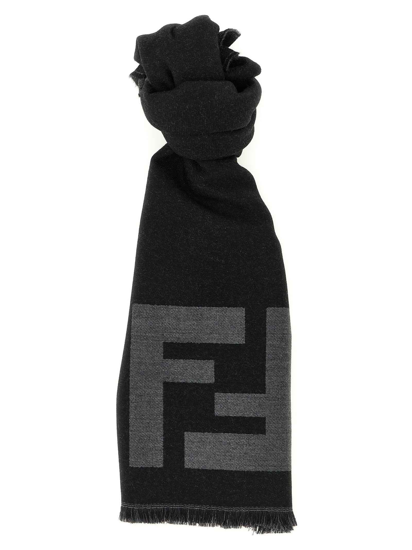 Black Virgin Wool Scarf