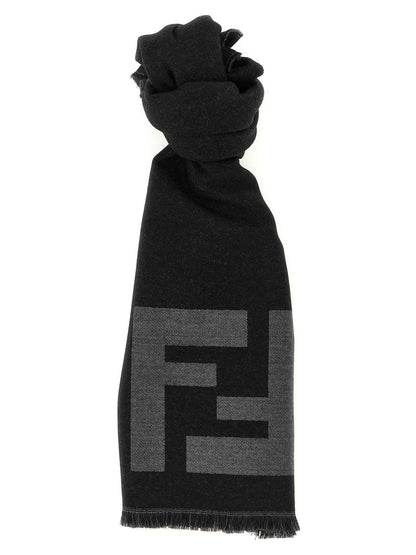 Black Virgin Wool Scarf