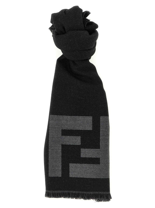 Black Virgin Wool Scarf