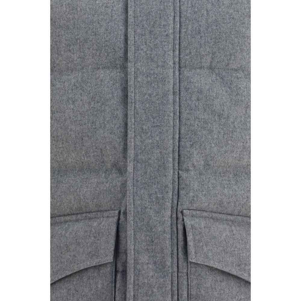 Gray Cashmere Full-Length Jacket