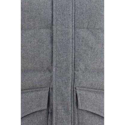 Gray Cashmere Full-Length Jacket