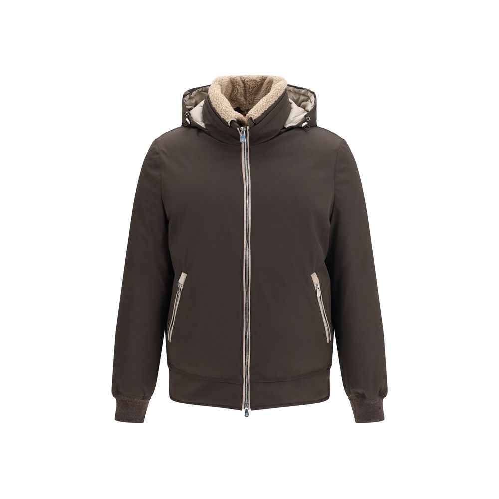 Brown Polyamide Shell Jacket