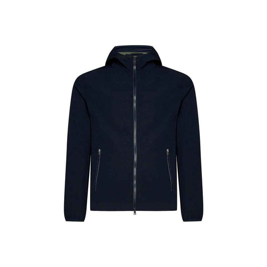 Blue Elastane Shell Jacket