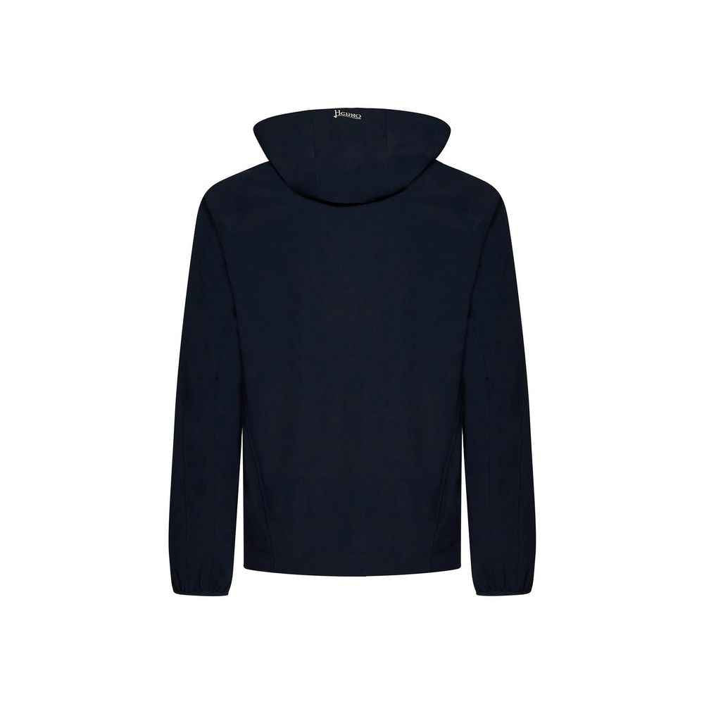 Blue Elastane Shell Jacket