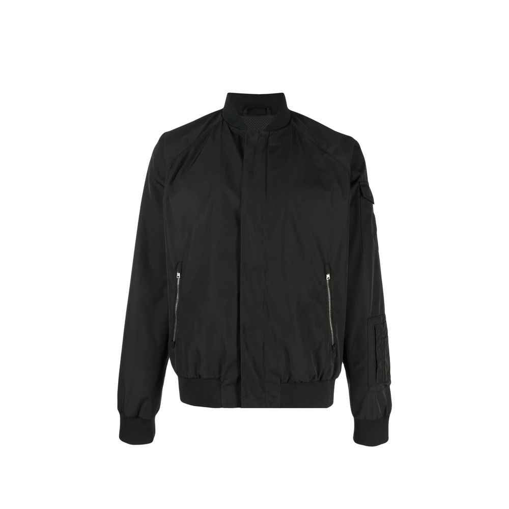 Black Polyester Bomber